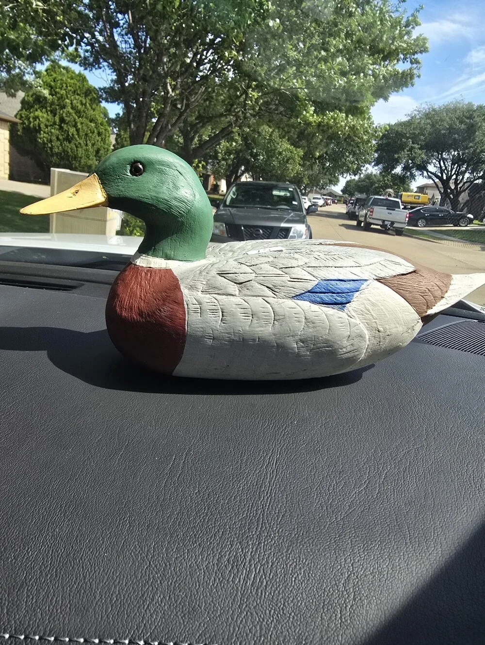 Vintage Decorative Mallard Duck Figurine  Painted By Leonard 9398